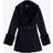 Ted Baker Womens Navy Loleta Faux Fur-collar Wool-blend Coat