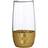 Premier Housewares Olivia's Set of 4 Amelia Clear High Ball Honeycomb Drinking Glass
