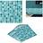 Relaxdays Mosaik Fliesenaufkleber, 10er selbstklebend, Küche & Badezimmer, 23,5x23,5 3D Klebefliesen, grün/blau