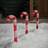 Candy Cane Trio Christmas Lamp 14cm 3pcs