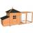 Vounot Chicken Coop and Run Wooden Hen House with Nest Box 190x100x55cm