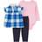 Carter's Baby Plaid Little Vest Set 3-pack - Pink/Blue