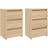 vidaXL Engineered Wood Sonoma Oak Bedside Table 35x40cm 2pcs