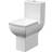 Nuie Ava Comfort Height Rimless Pan, Cistern & Seat White