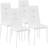 tectake Julien Cappuccino White Kitchen Chair 97cm 4pcs
