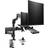 AVLT Laptop and Long Pole Stand 15.6" Notebook and 32" on 2 Full Motion Adjustable Arms Organize Your Work Surface with VESA Monitor Desk Mount