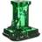 Kosta Boda Rocky Baroque Emerald Candlestick 15cm