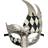 Coolwife Men's Masquerade Mask Vintage Venetian Checkered Musical Party Mardi Gras Mask White/Black/Silver