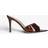 Gianvito Rossi Womens Brown Elle Leather and Pvc Heeled Mules Eur Women