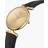 Nordgreen Minimal Small Face Dress Gold Case Brushed Metal 28mm Black Leather