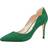 JOY IN LOVE Women's Pumps Shoes Middle Heels Pointy Toe Dress Pump Stilettos 5-Green