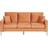 Beliani Gavle Orange/Silver Sofa 183cm 3 Seater