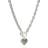 Guess Toggle Logo Charm Necklace - Silver/Transparent
