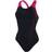 Speedo Women's Plastisol Laneback Swimsuit Black/Red