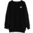 Nike Girl's Sportswear Club Fleece Oversized Sweatshirt - Black/White