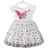 Shein Toddler Girls' Butterfly Gradient Mesh A-Line Dress, 1pc