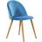 Life Interiors Lucia Velvet Blue Kitchen Chair 77cm