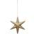 Ivyline Hanging Glass Star Gold Christmas Tree Ornament 4.5cm