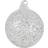 Glitter Bauble Clear Christmas Tree Ornament 8cm