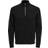Only & Sons Zip Neck Ribbed Pullover - Black