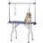 Pawhut Metal Adjustable Dog Grooming Table Rubber with Top 2 Safety Slings