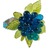Saro Lifestyle Flower and Leaves Design Beaded Napkin Ring 3.8cm 4pcs