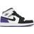 Nike Air Jordan 1 Mid SE GS - White/Black/Light Solar Flare Heather/Varsity Purple