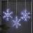 Lights4fun Snowflake White Christmas Lamp 17cm 3pcs