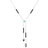 Gemondo Negligee Necklace - White Gold/Emerald/Black