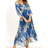 Yumi Kimono Midi Wrap Dress - Blue