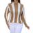 Shein Plus Striped Pattern Mock Neck Sweater