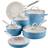 KitchenAid Hard Anodized Ceramic Blue Velvet Cookware Set with lid 10 Parts