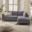Furniturebox Frost Luxury Grey Sofa 238cm 3 Seater