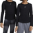 Nike Older Kid's One Therma-FIT Long-Sleeve Training Shirt - Black/White