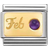 Nomination Composable Classic February Link Charm - Silver/Gold/Amethyst