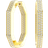 Swarovski Dextera Octagon Shape Large Hoop Earrings - Gold/Transparent