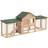 Pawhut 83" 2 Story Deluxe XL Wooden Outdoor Rabbit Hutch