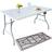 House of Home Heavy Duty Folding Camping Picnic Plastic Table White 5ft