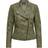 Only Ava Imitation Leather Jacket - Green/Kalamata