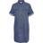 Noisy May Short Sleeved Denim Dress - Medium Blue Denim