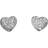 Guess Heart Stud Earrings - Silver/Transparent