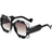 Blowuponline5 Diamond Vintage Oversized Sunglasses Black/White