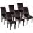 tectake Ergonomic Seat Shape Black Kitchen Chair 106cm 6pcs