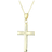 T H Baker Plain Cross Pendant Necklace - Gold