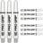 Target Darts 3 x Sets of White Pro Grip Shaft Intermediate 9-pack