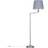 ValueLights Adjustable Swing Arm Silver Floor Lamp 148cm
