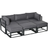 OutSunny 6 Piece Sectional Outdoor Lounge Set, 1 Table incl. 3 Sofas