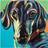 ClassicLiving Painted Dachshund I By Carolee Vitaletti Multicolour Framed Art 45.7x45.7cm
