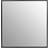 Premier Housewares Small Square Matte Black Wall Mirror 32x32cm