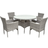 Malay Madrid Patio Dining Set, 1 Table incl. 4 Chairs